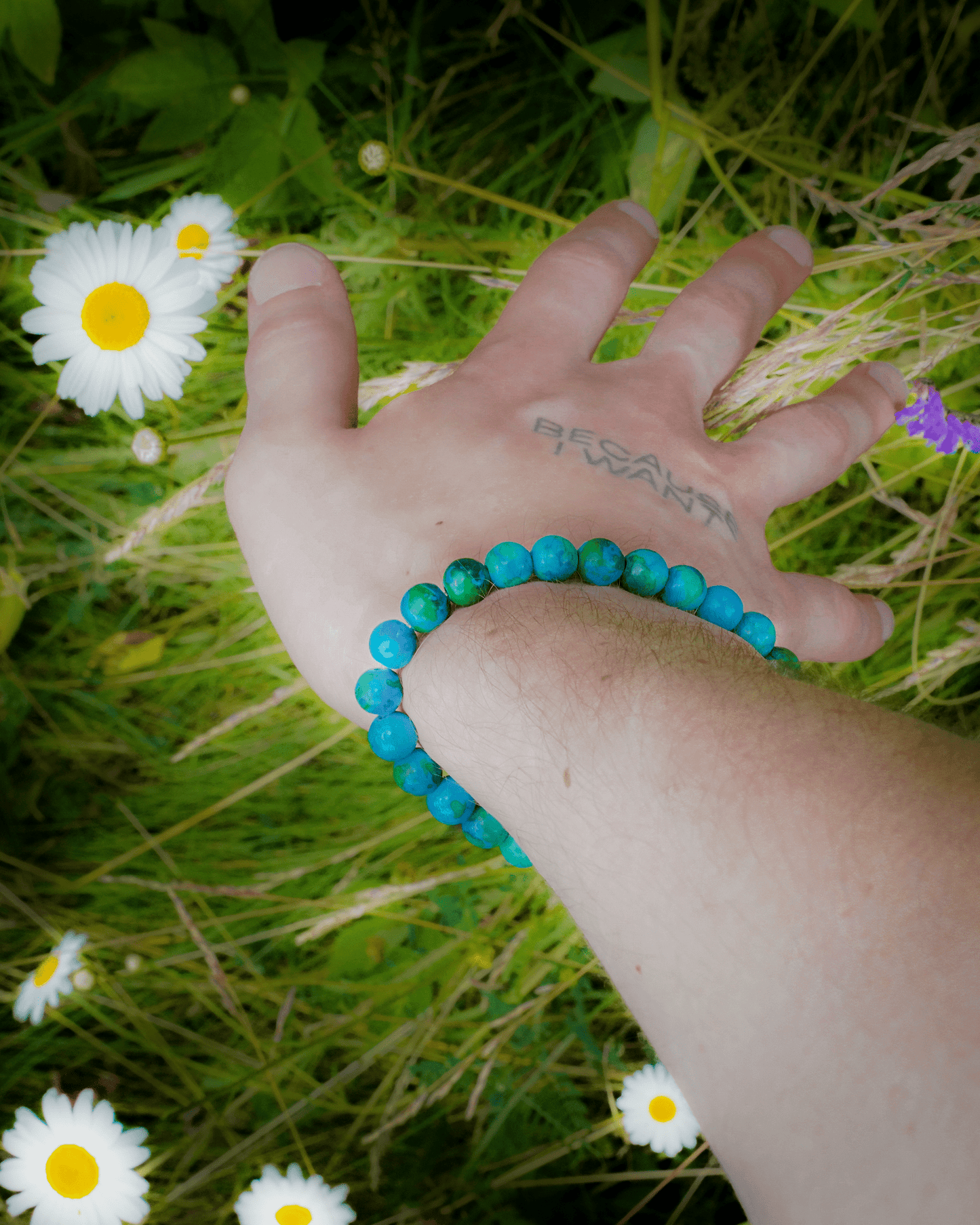 CHRYSOCOLLA NATURAL STONE EARTH BRACELET